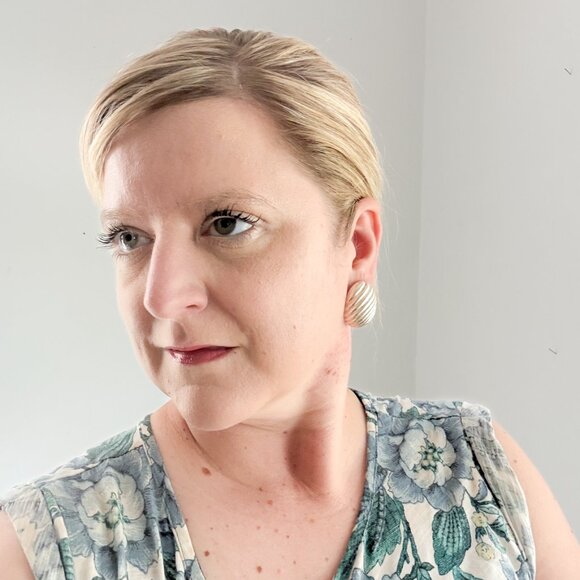 Oval Textured Sterling Silver Stud Earrings, Mexican Sterling Silver Studs - Picture 3 of 9